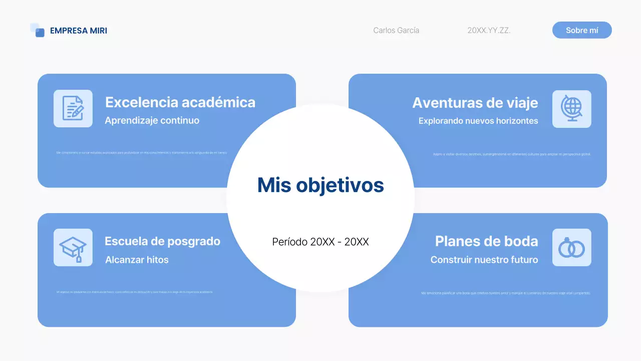 tono de autopresentación blue modern