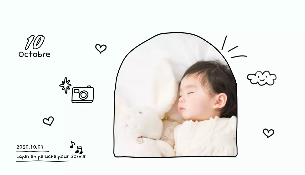 Calendrier photo jaune mignon