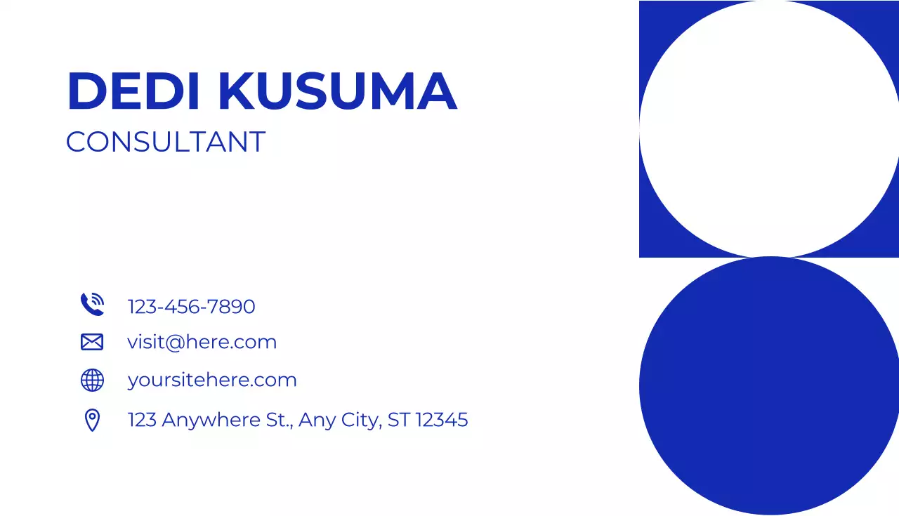 Blue Minimal Business Card