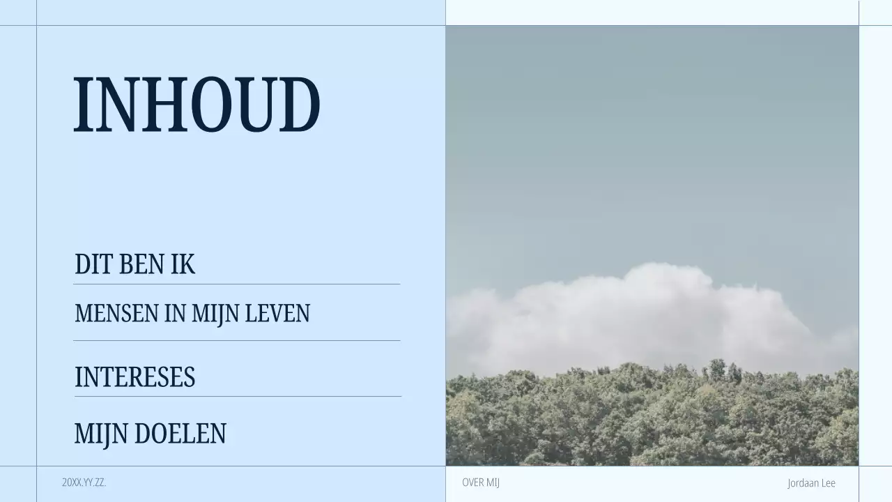 blauw modern zelf-introductie portfolio