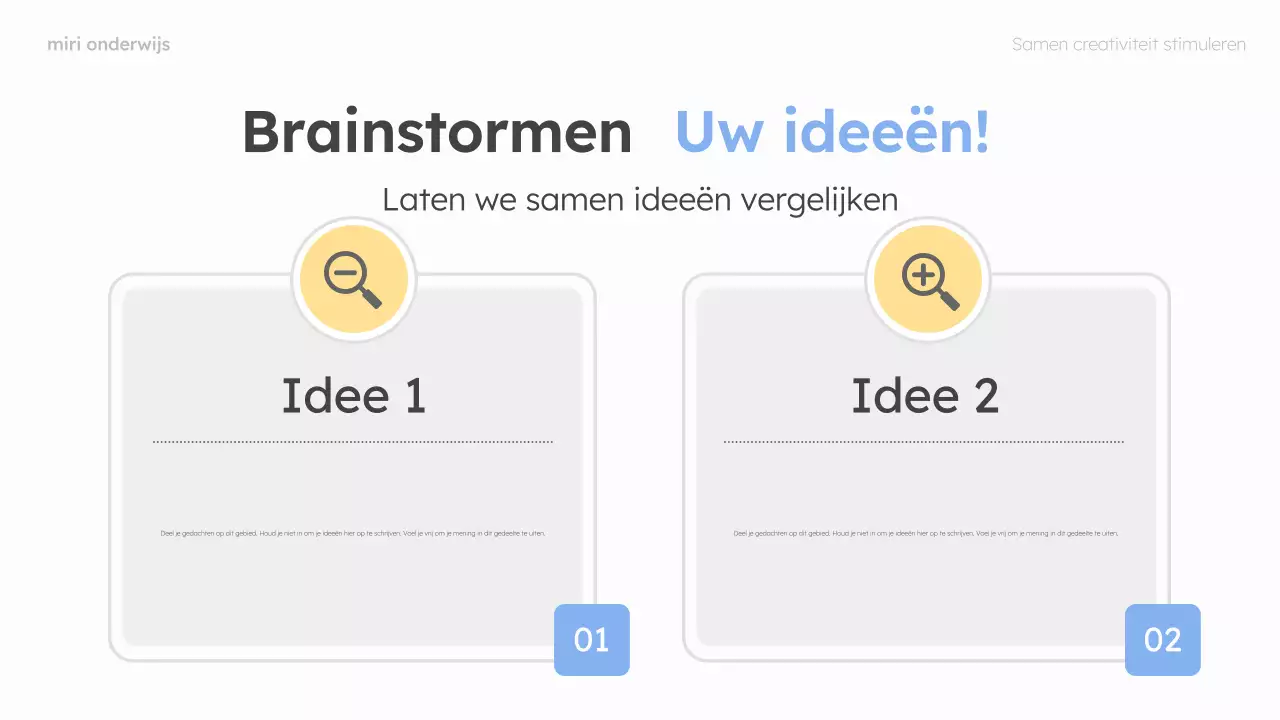 mint en roze moderne brainstormgids layout