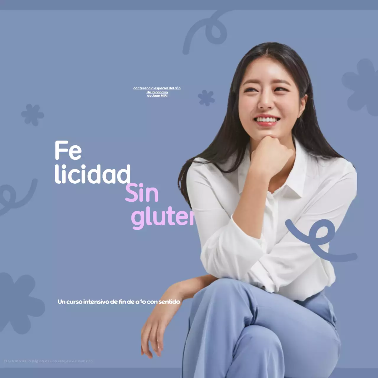 Anuncios de conferencias modernas en azul claro