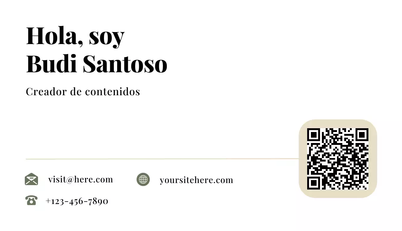 tarjeta de visita moderna beige