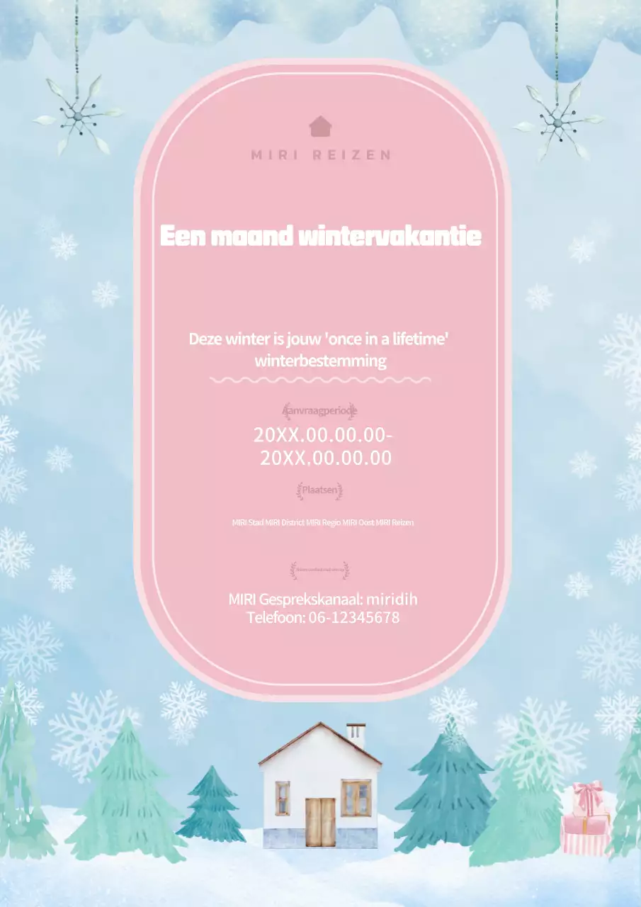 Roze Winterstop Eén-maand-oud promotie