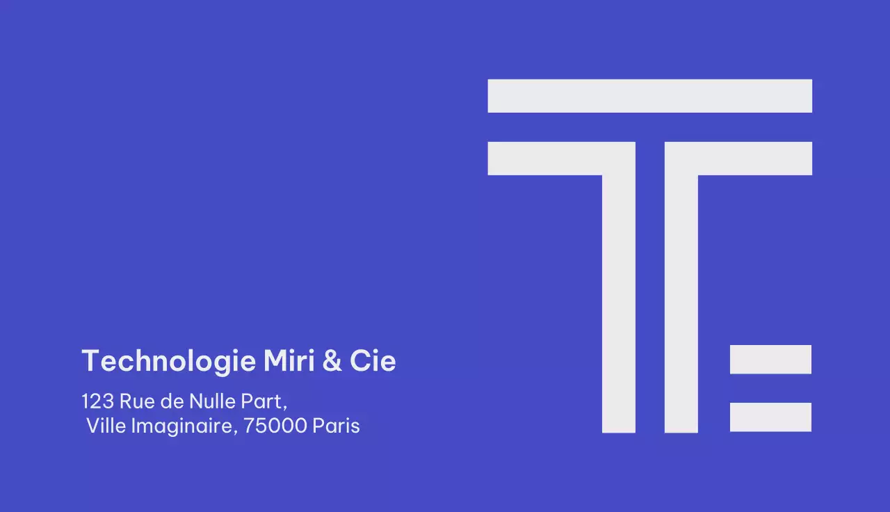 carte de visite moderne blanche