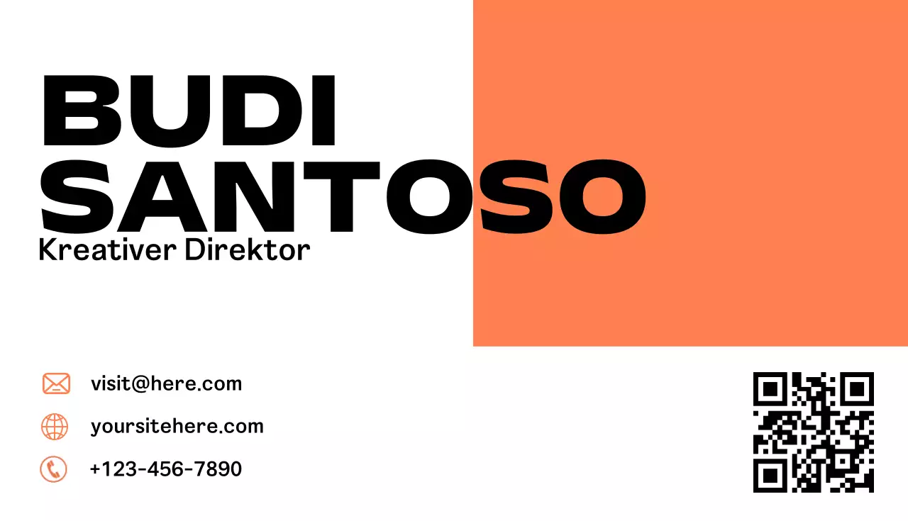 orange moderne Visitenkarte