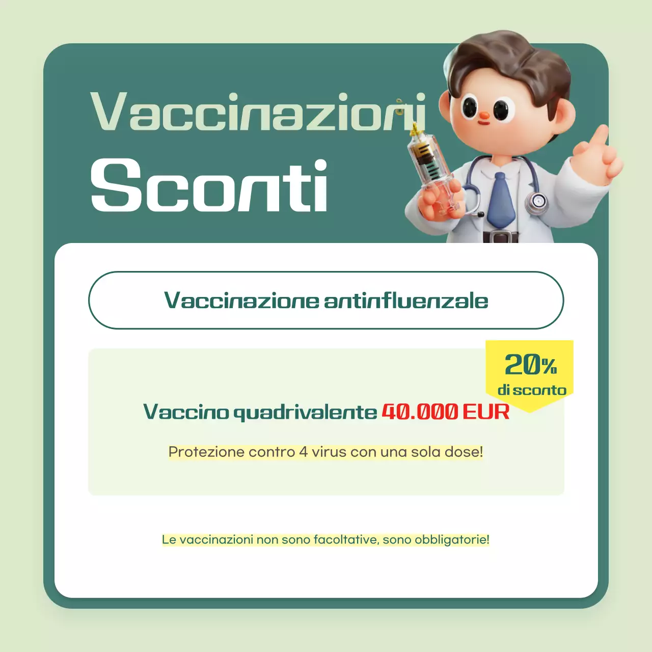 Vaccinazioni evidenziate dalla menta