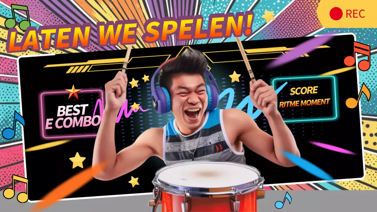 oranje retro muziekreclame