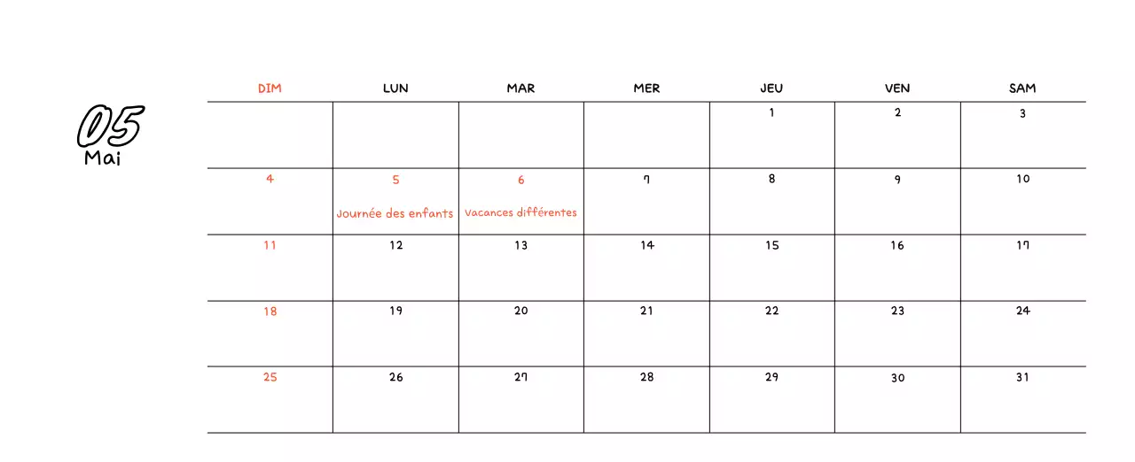 Calendrier photo du Nouvel An
