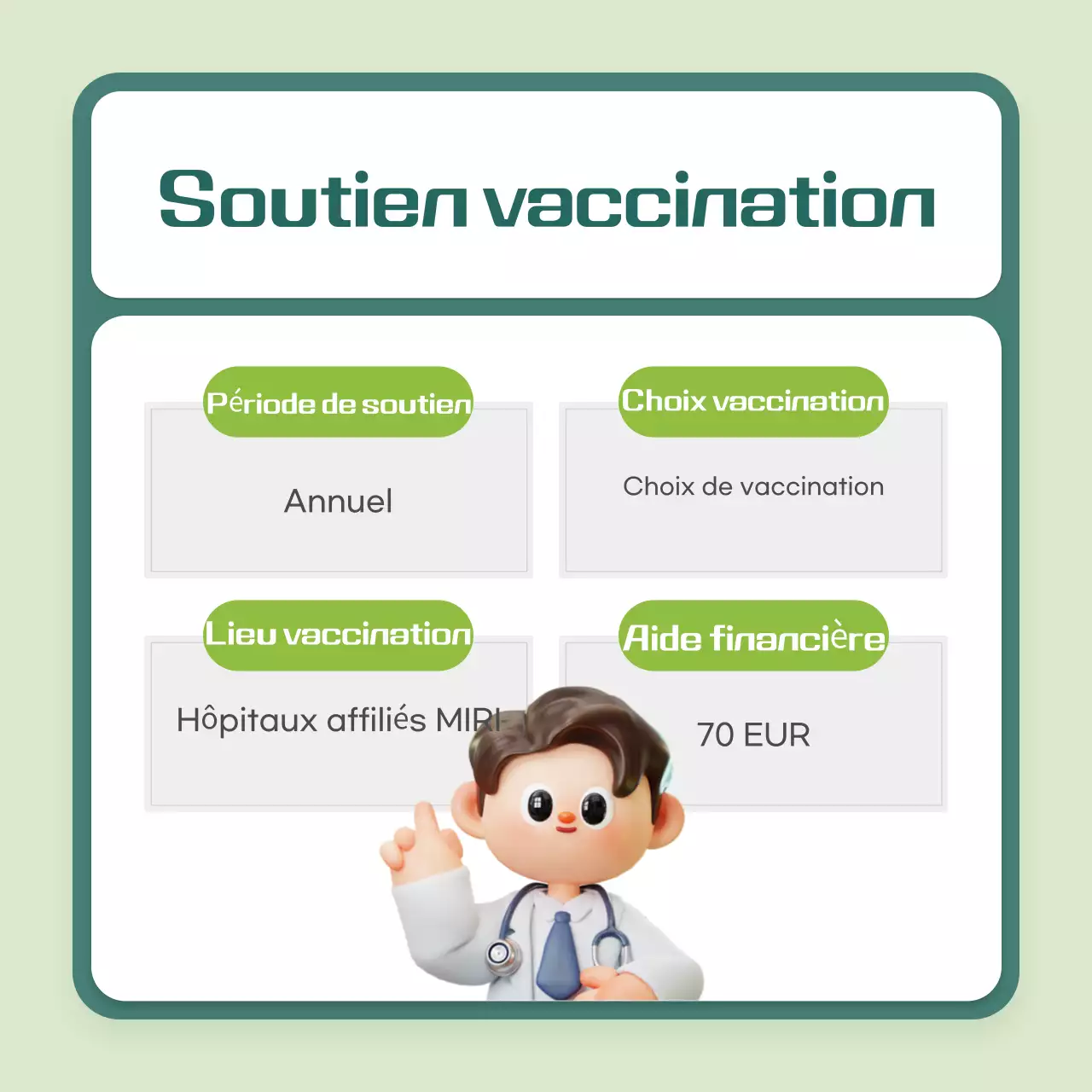 Vaccinations mises en évidence par la menthe