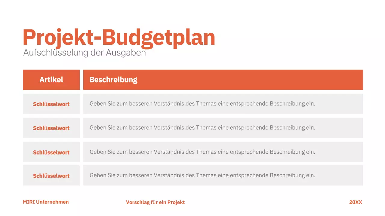 red modern project proposal business