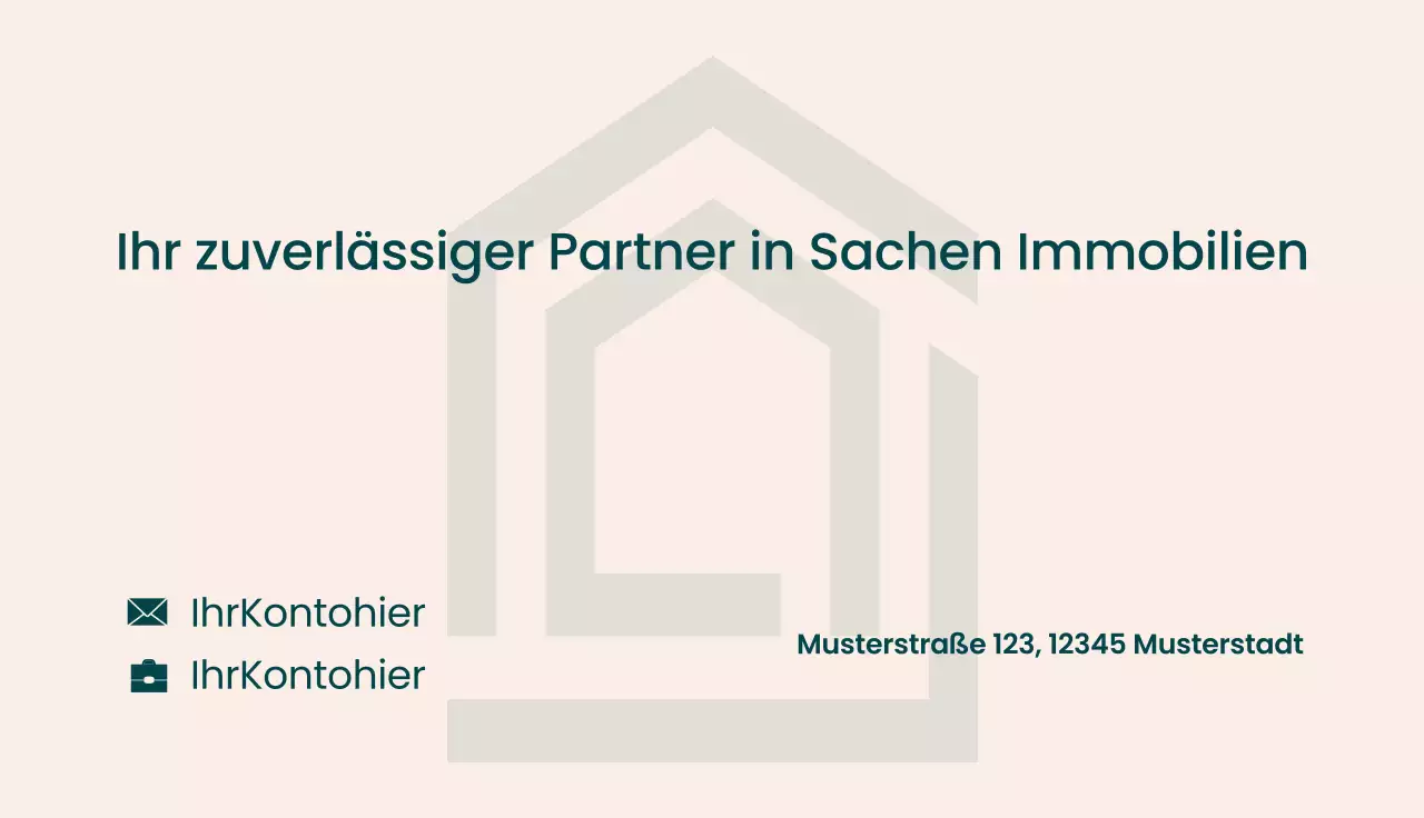 teal moderne Immobilien-Visitenkarte