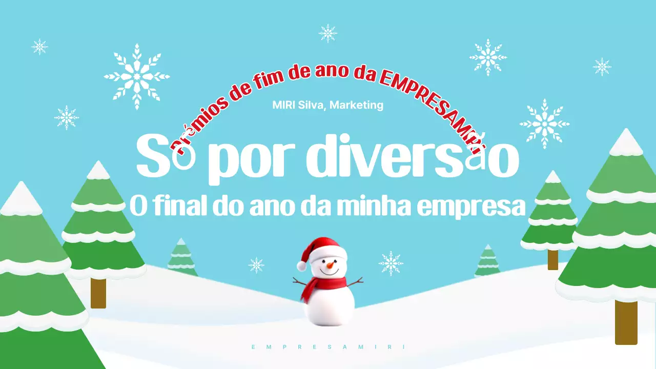 Celebração de fim de ano simples em azul claro