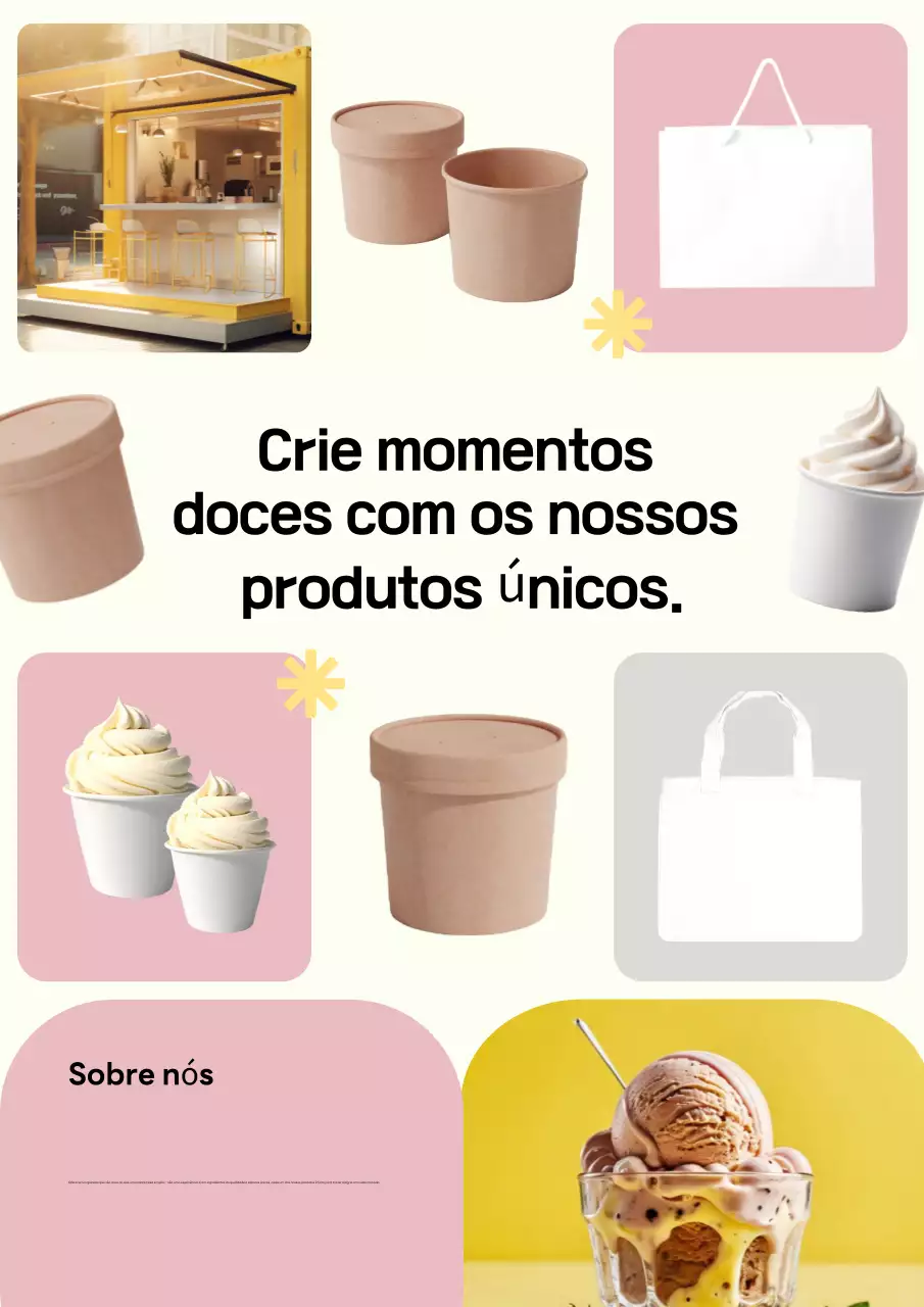 Promoção de gelados modernos bege