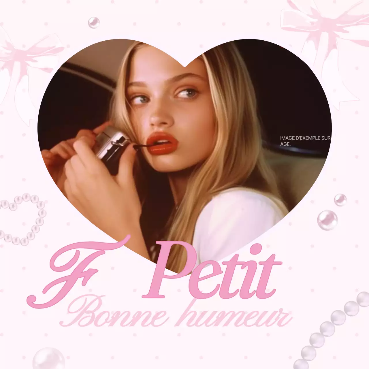 Une publicité de marque rose et adorable