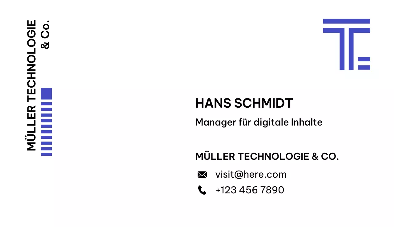 weiße moderne Visitenkarte