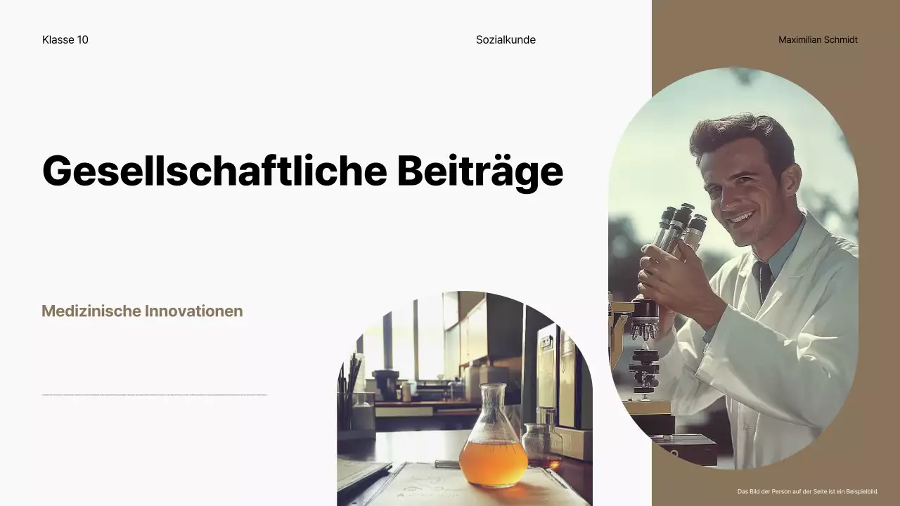 beige klassische Geschichte Biographie Vortrag