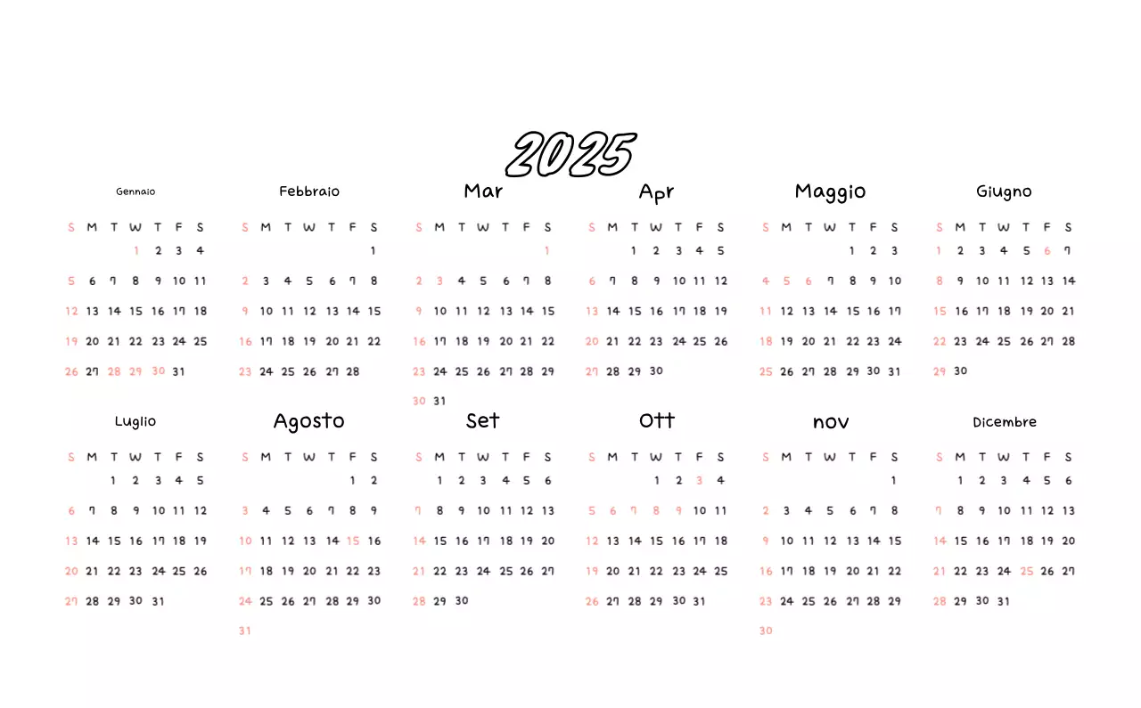 Calendario fotografico con disegno carino