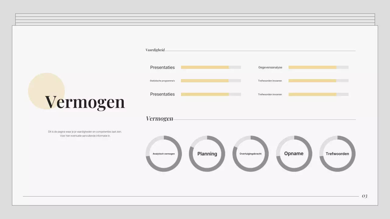 Een grijze, eenvoudige marketingportefeuille