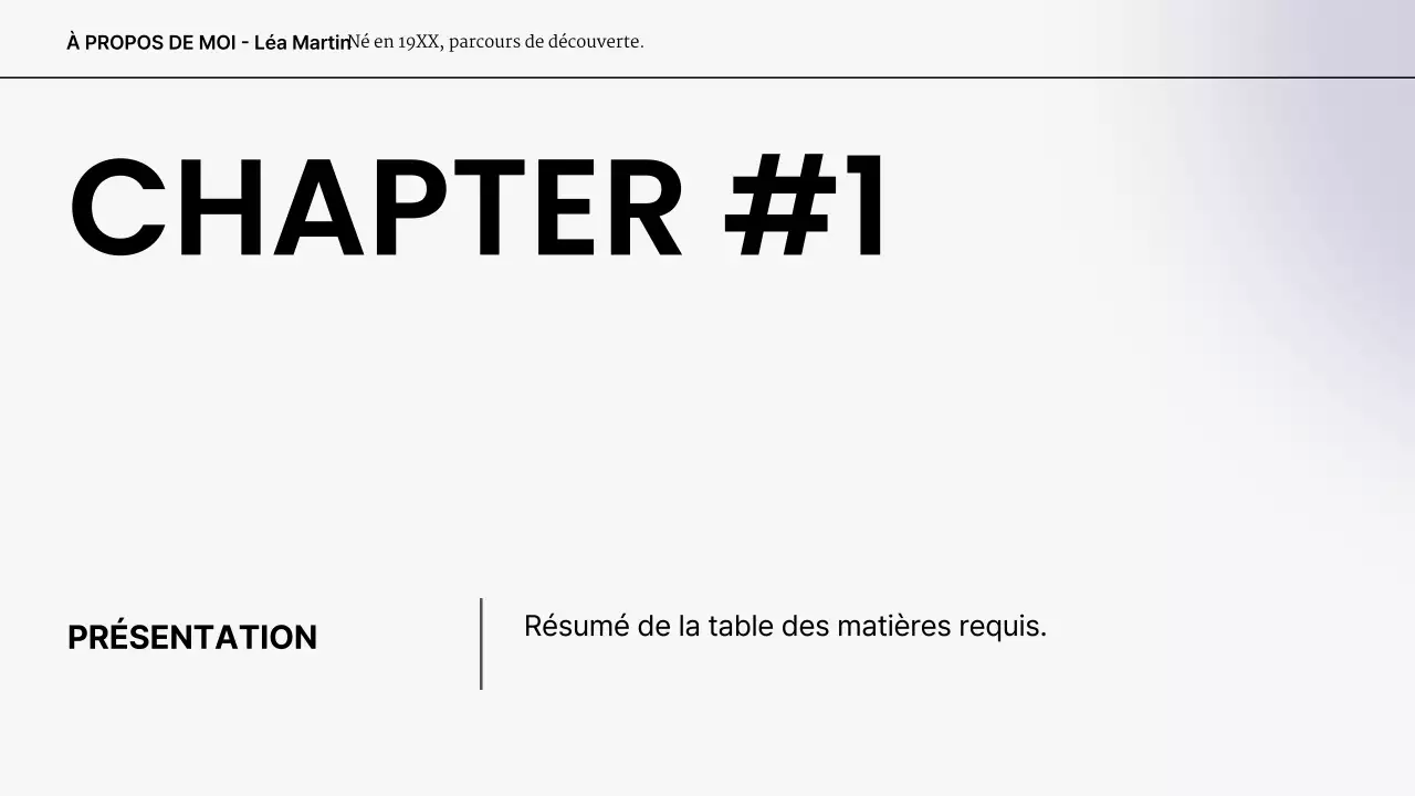 portefeuille de présentation moderne gris blanc