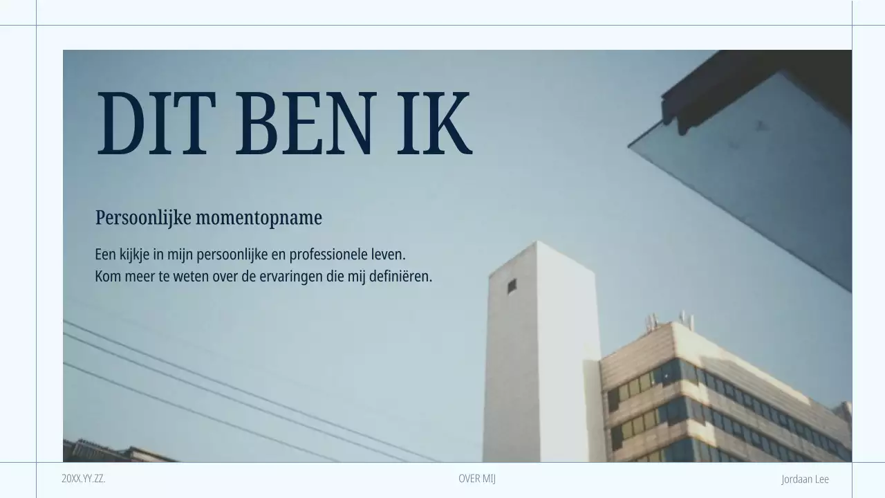 blauw modern zelf-introductie portfolio