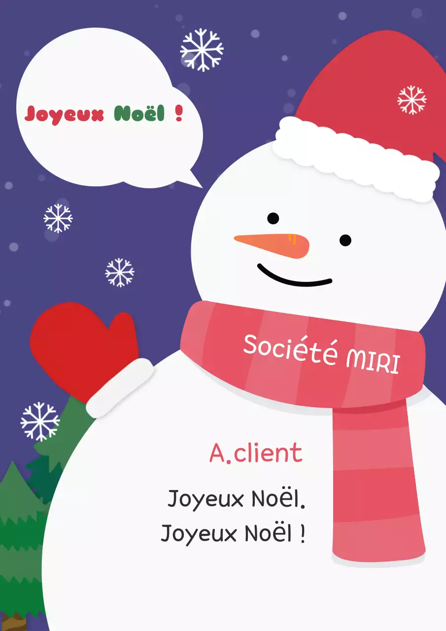 Regardez cette jolie carte de Noël