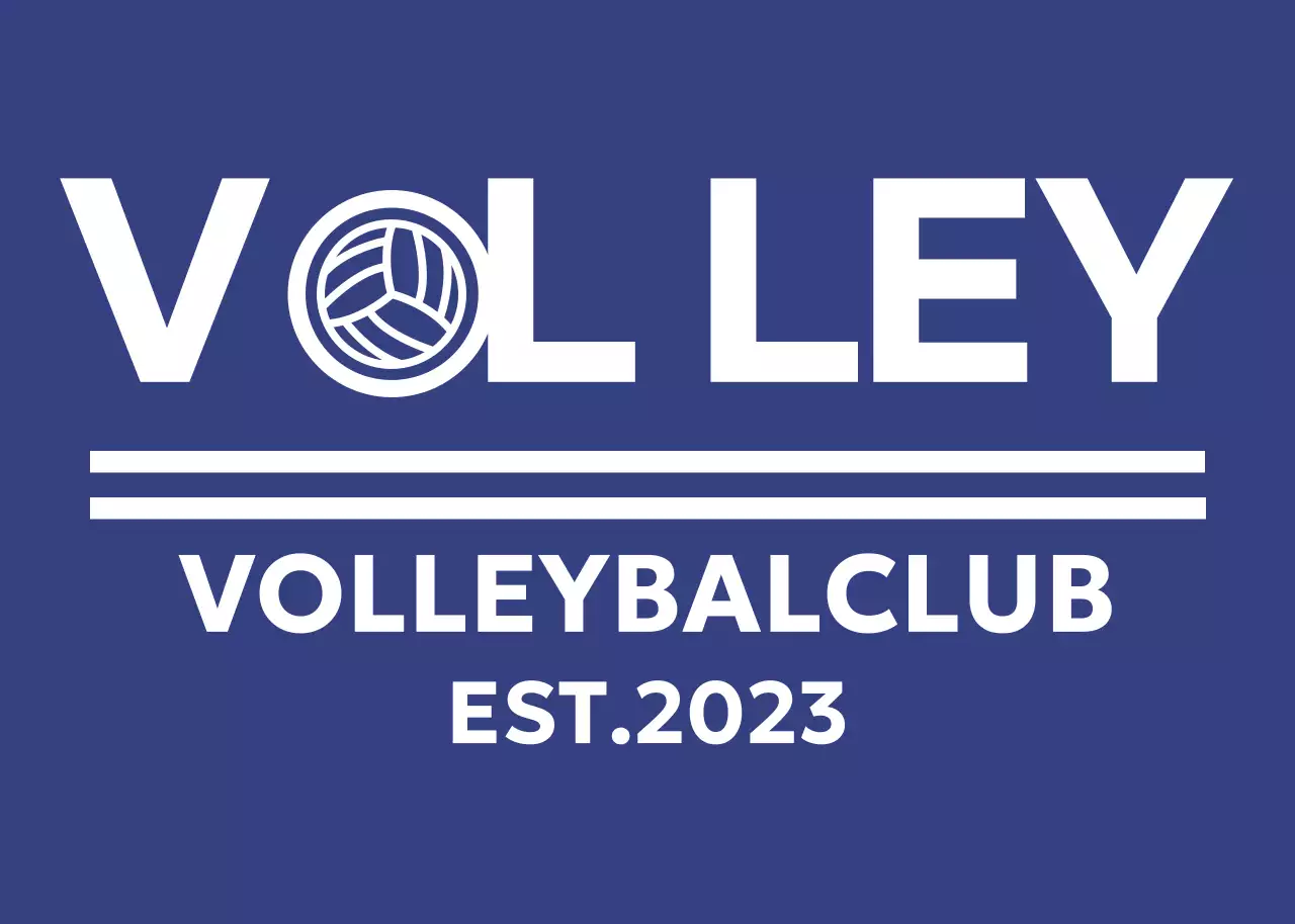 Eenvoudig sportlogo met volleybal