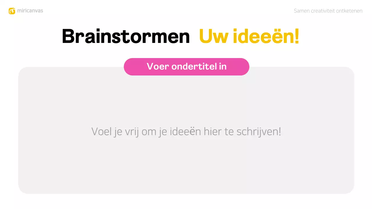 kleurrijke moderne brainstorm layout
