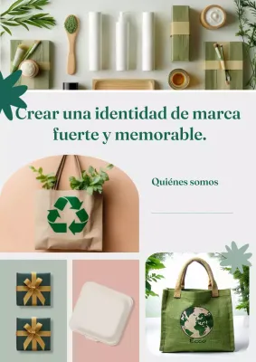 Anuncio de marca minimalista verde