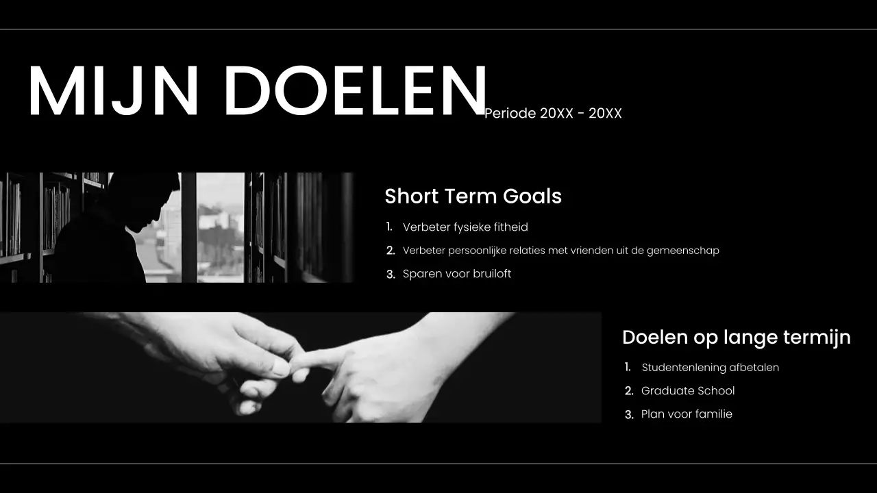 zwart-wit moderne zelf-introductie portfolio