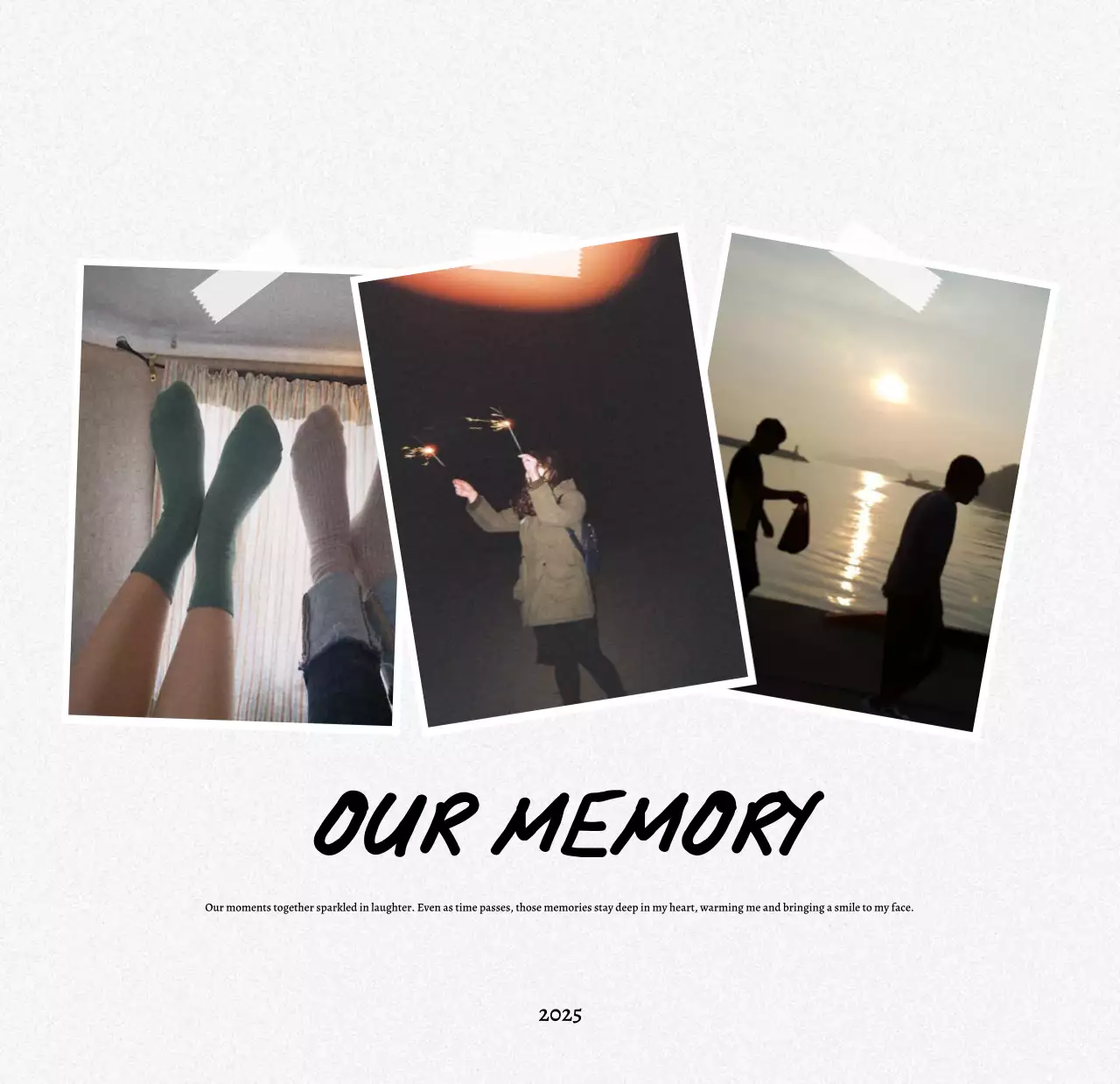 Kalender foto kenangan vintage dengan bingkai foto