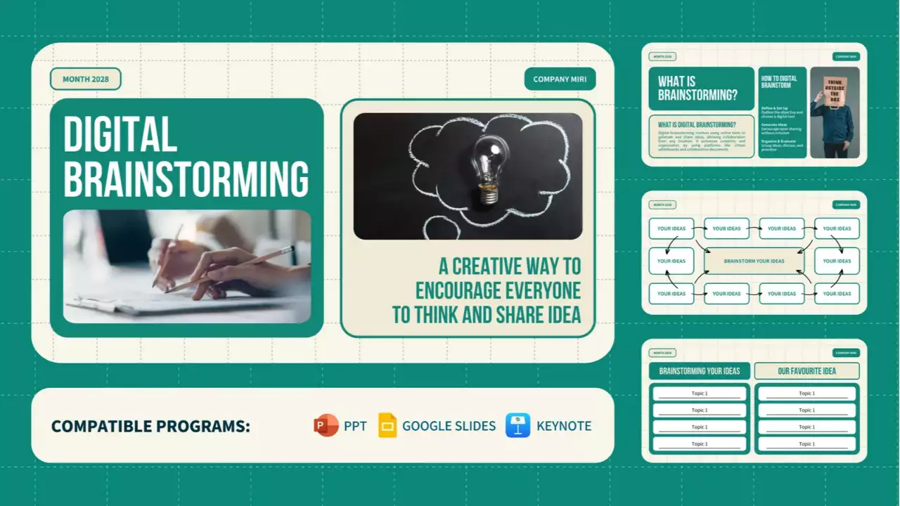 guia de brainstorming verde e moderno