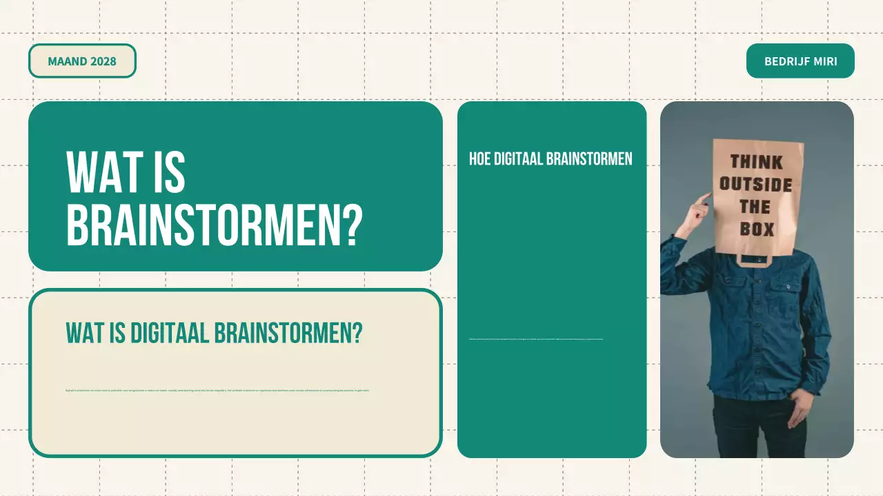 groene moderne brainstormgids