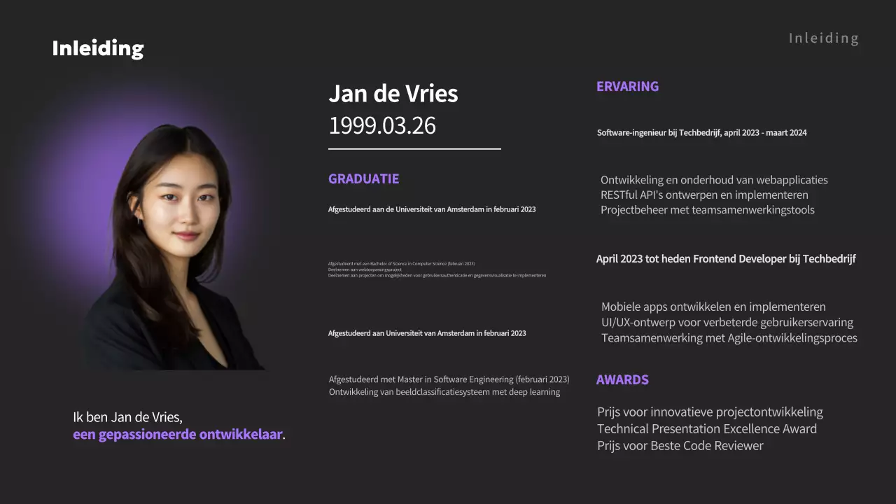 Maak kennis met de Mauve Minimalistische Portfolio