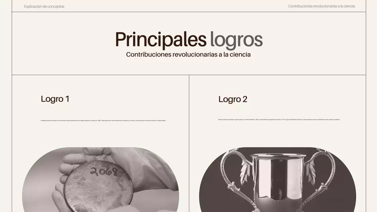 brown classy scientist biographies presentation