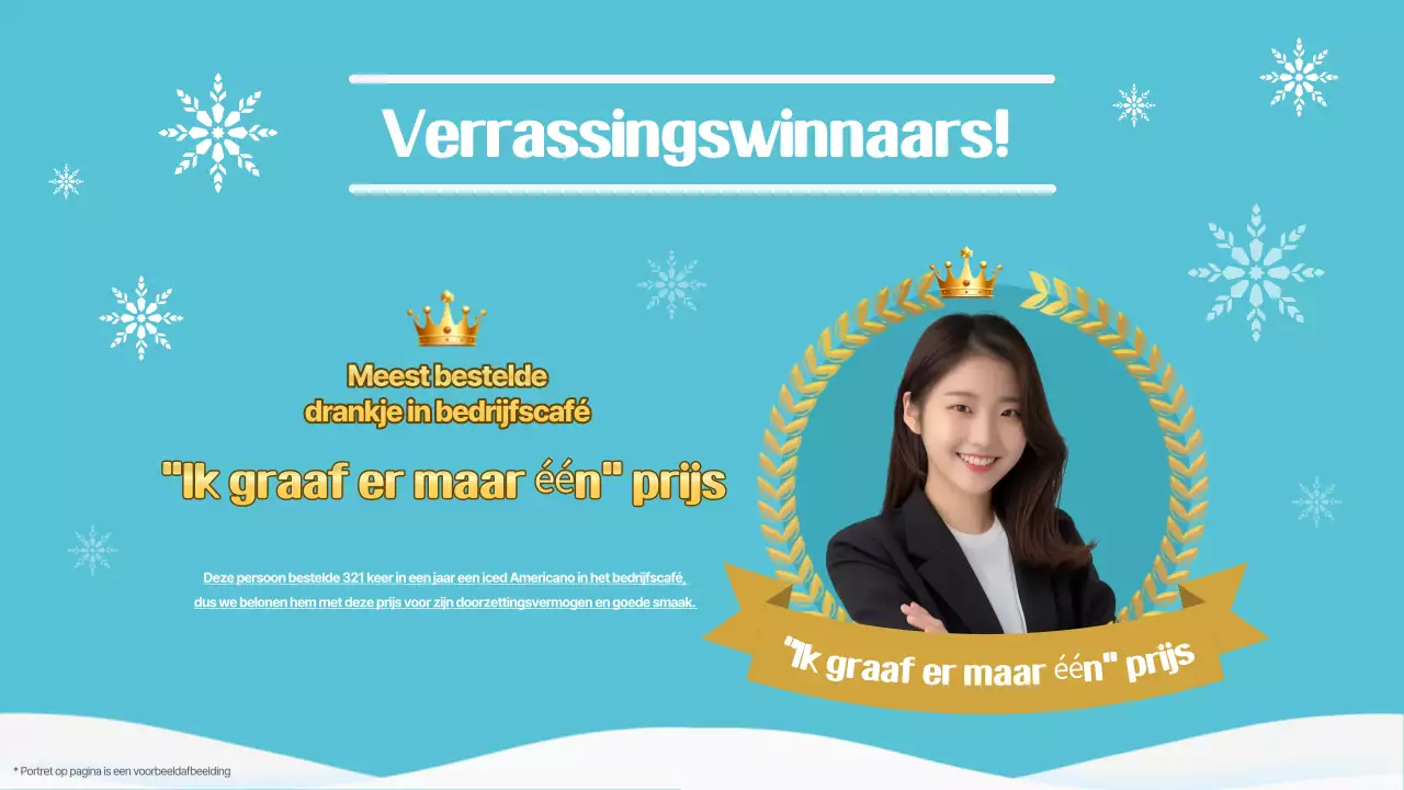 Lichtblauwe eenvoudige eindejaarsviering