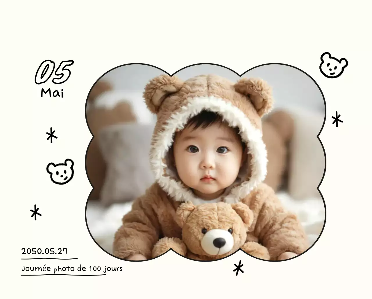 Calendrier photo jaune mignon