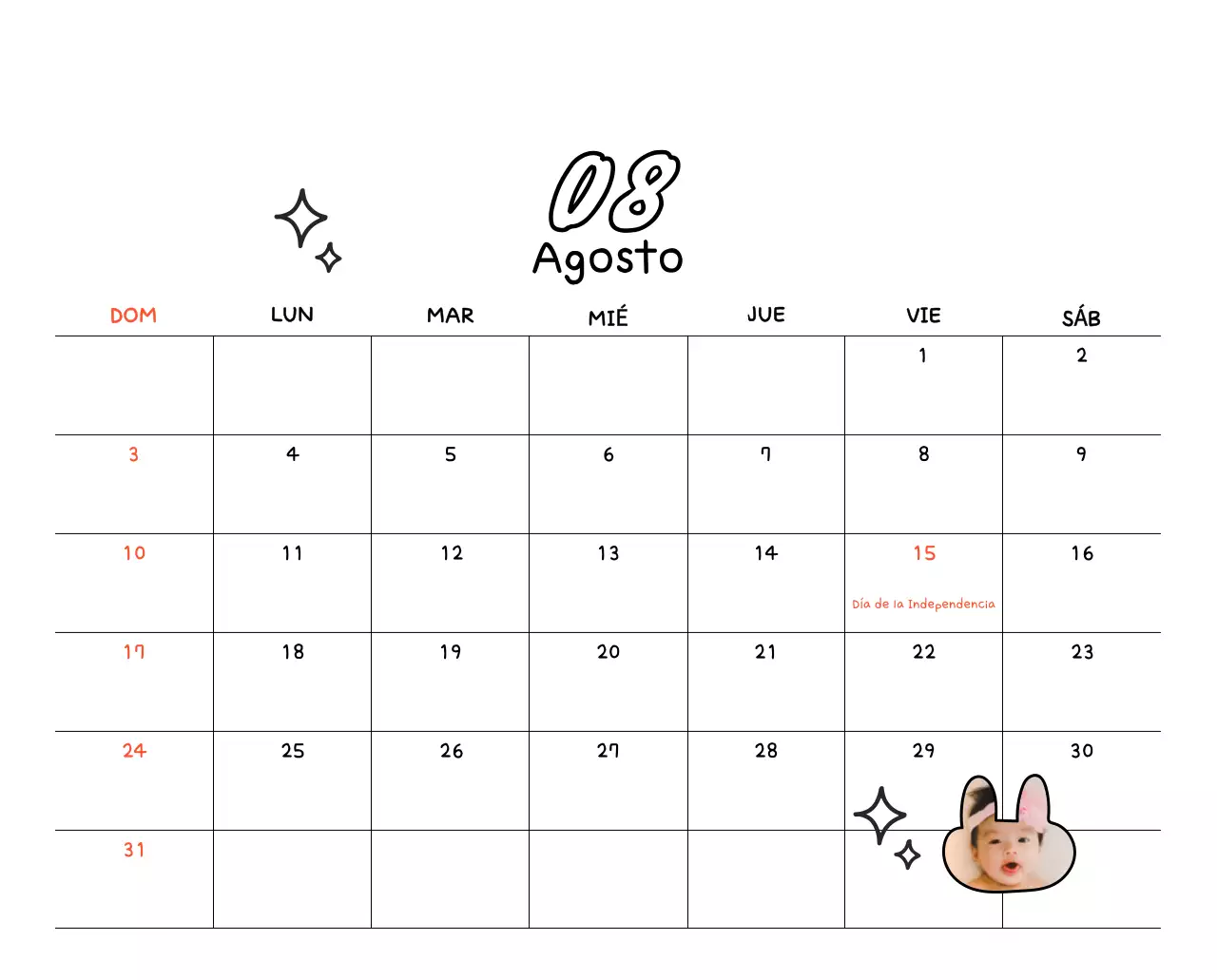 Calendario de fotos Yellow Cute