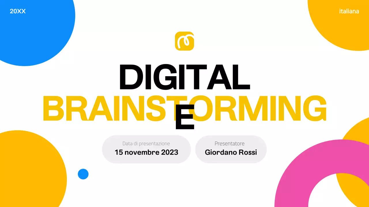 layout moderno e colorato per il brainstorming