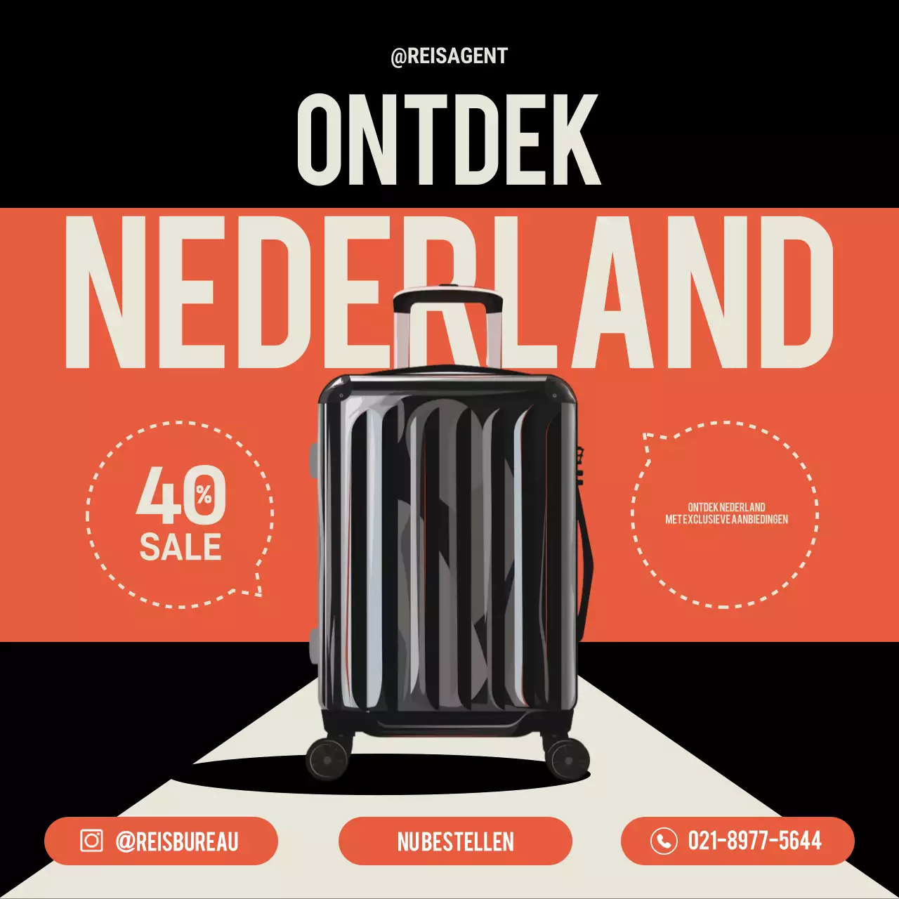 oranje moderne reis promotie