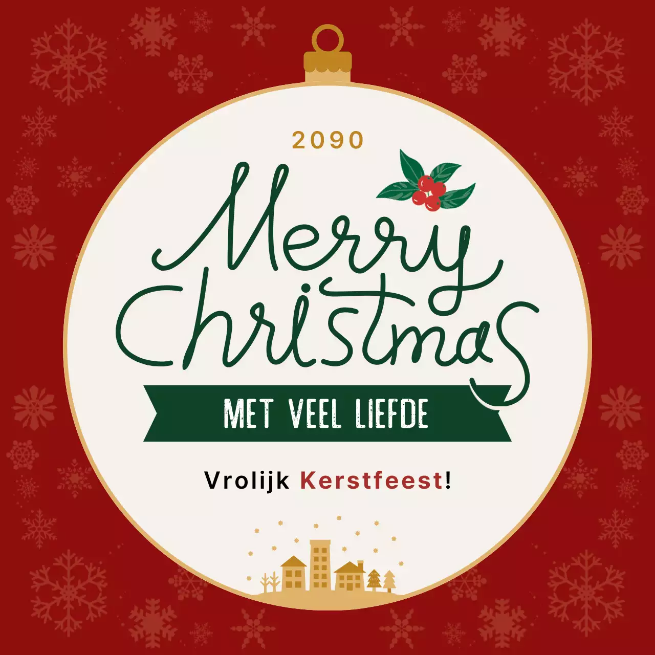 Beige klassieke kerstgroeten