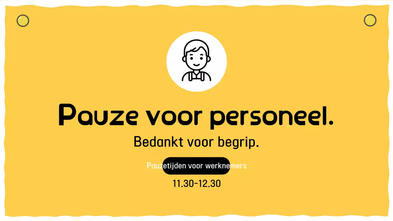 Gele kitsch offline aankondigingen