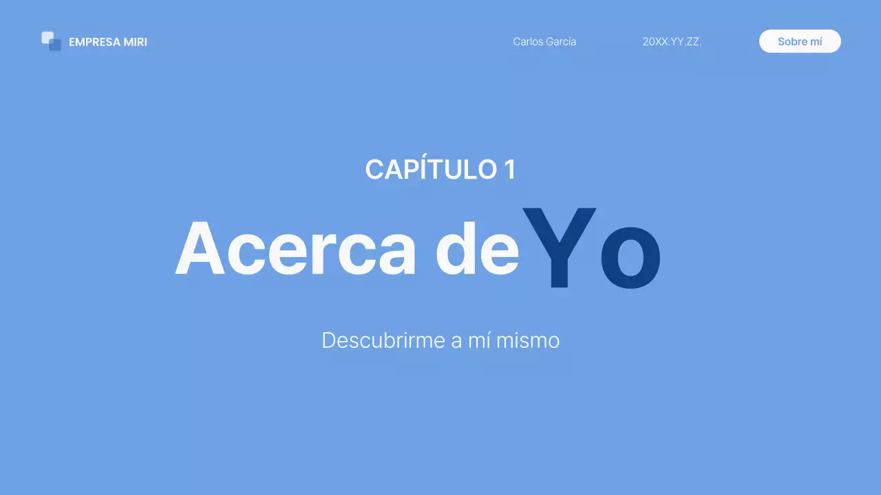 tono de autopresentación blue modern