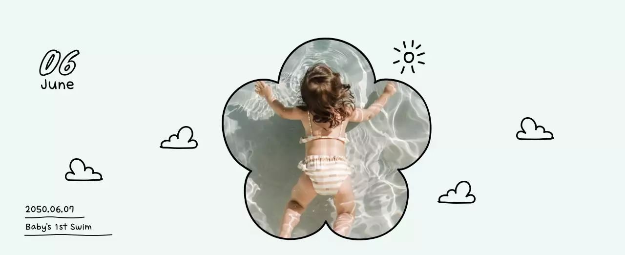 Adorable New Year's photo calendar