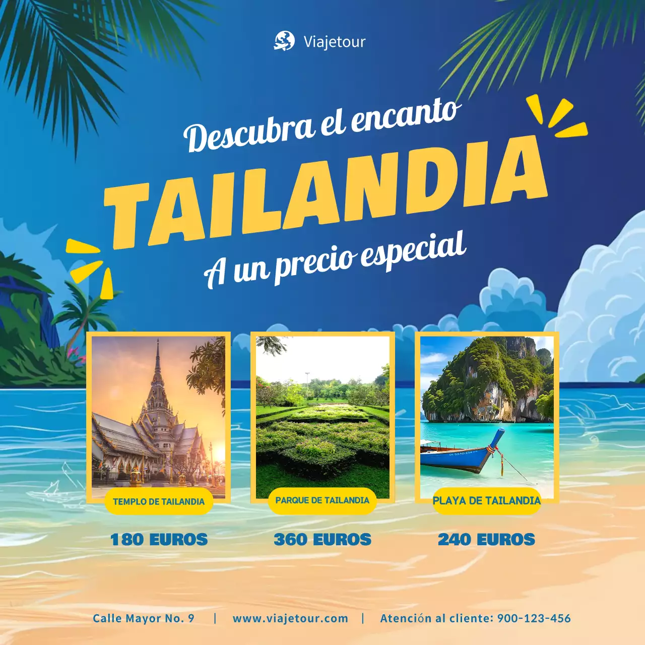 promoción de viajes blue tropical