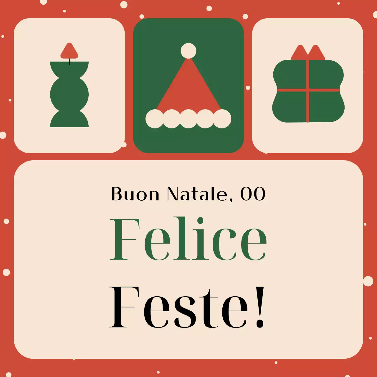 Pianificazione natalizia vintage rossa