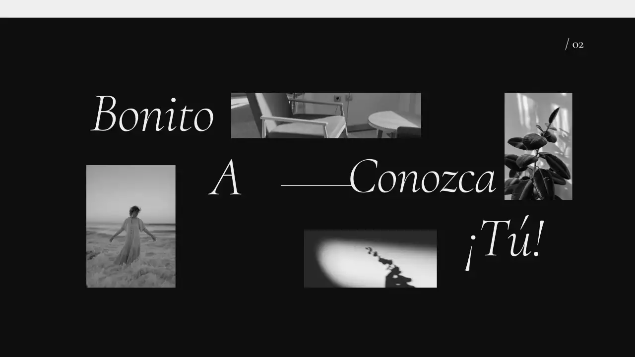 cartera biográfica minimalista negra