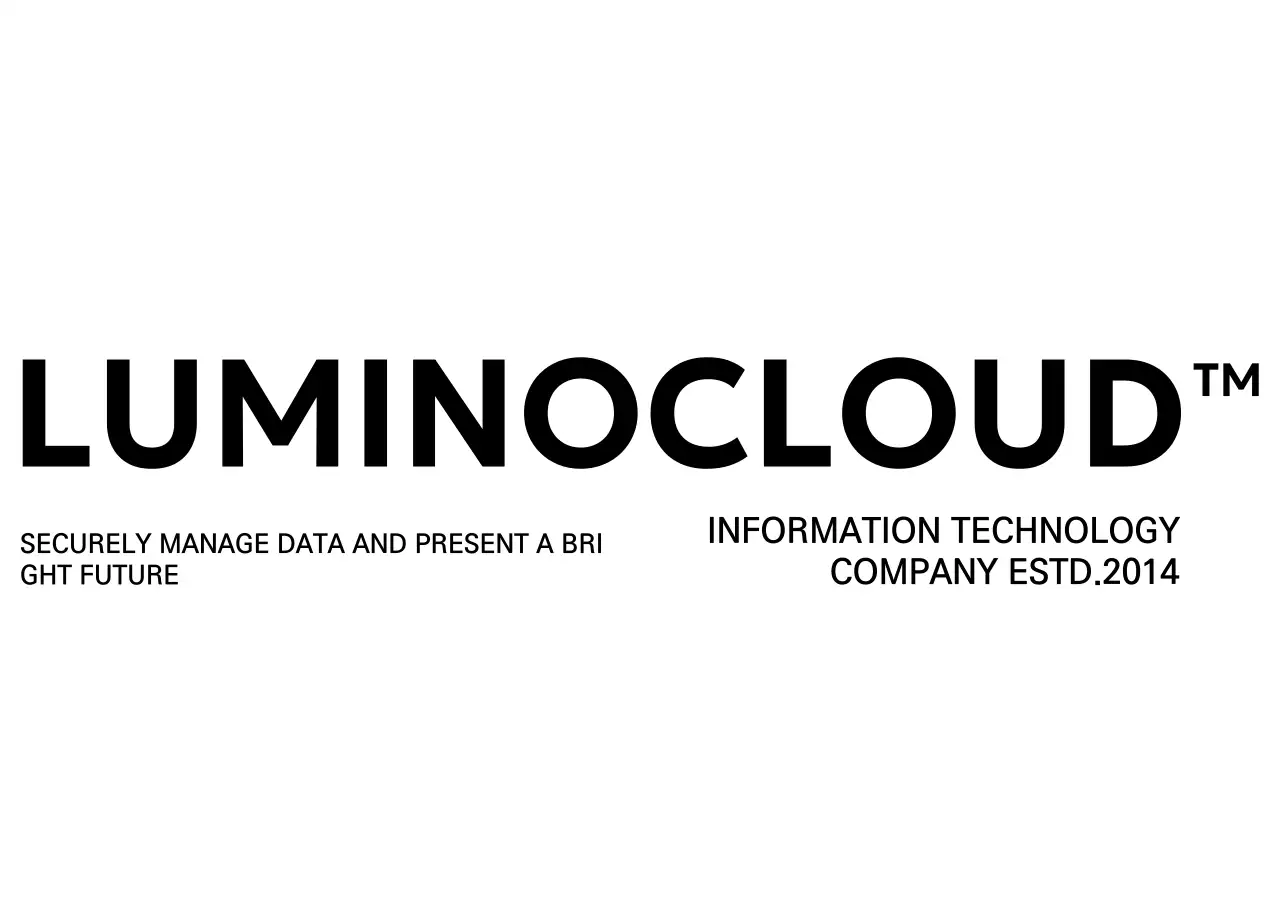 Logo perusahaan sederhana berwarna hitam