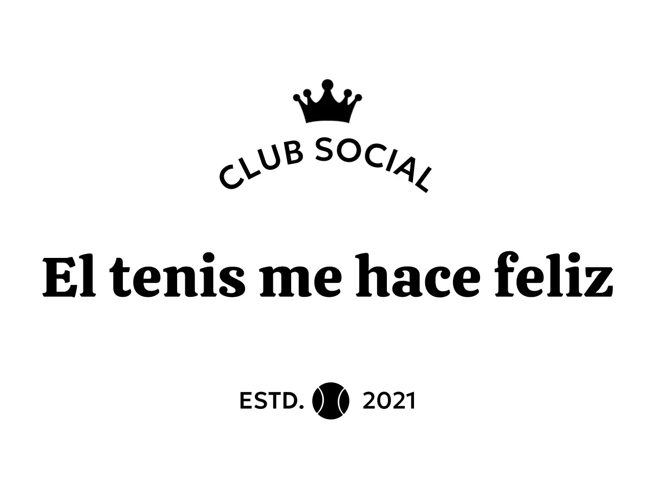 Logotipo sencillo de una organización de tenis