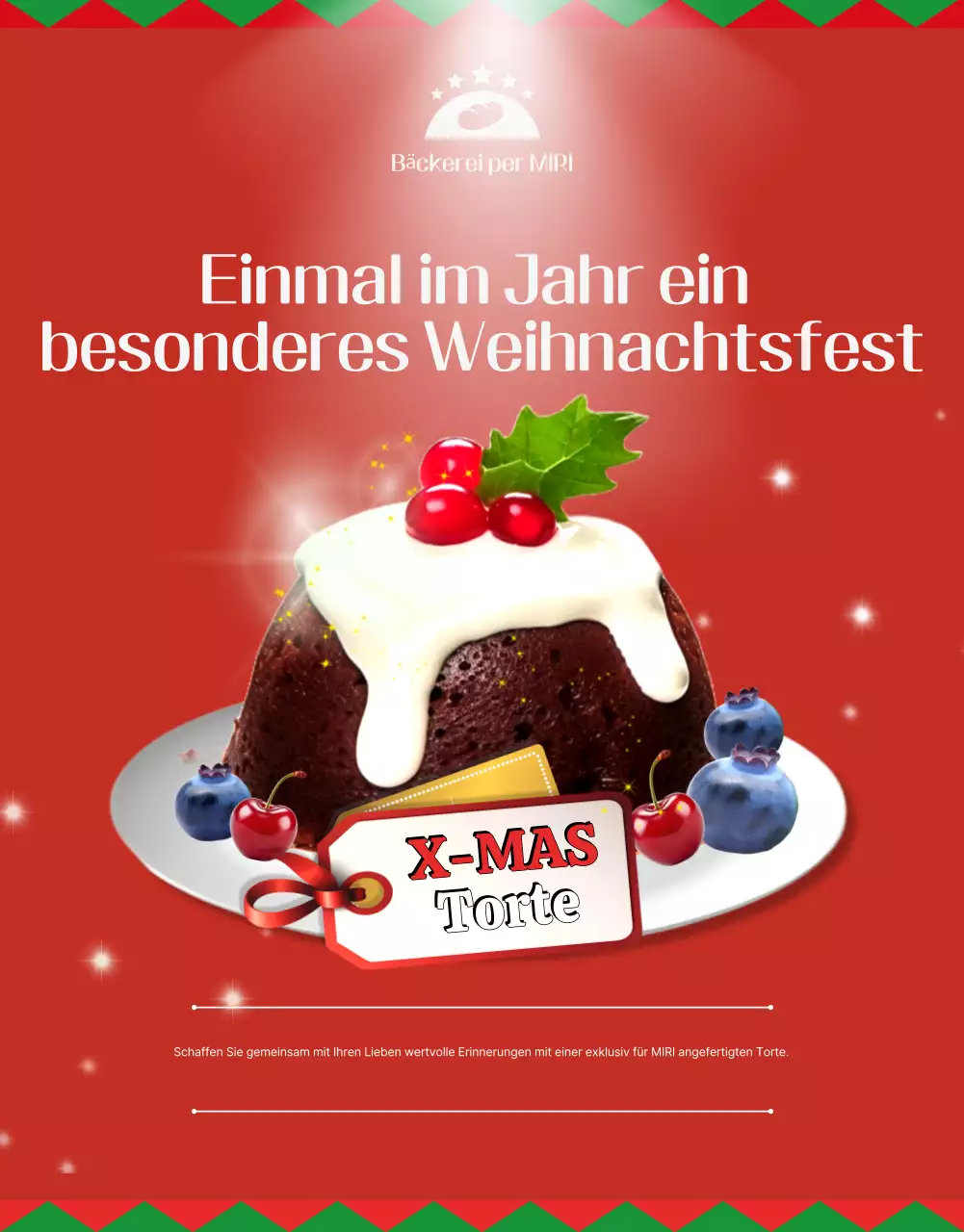 Rote Vintage-Weihnachtstorte Promotion